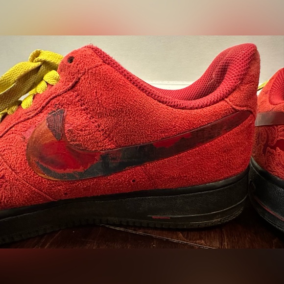 Nike Air Force I Low “Miami Heat” Red Paisley 488298-617 - Men’s Size 10 - Picture 8 of 16